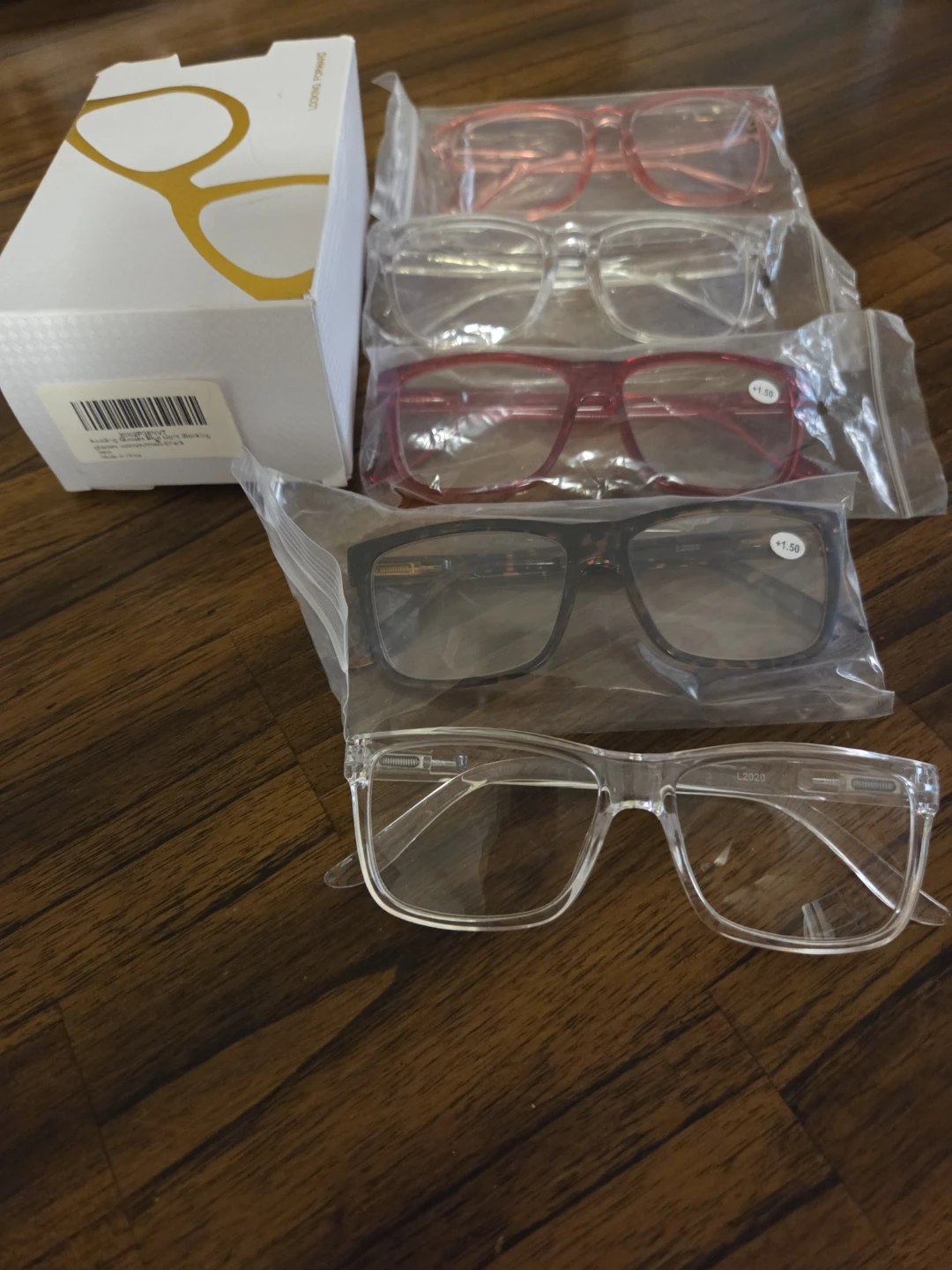Set of 5 Blue Light Blocking Reading Glasses
