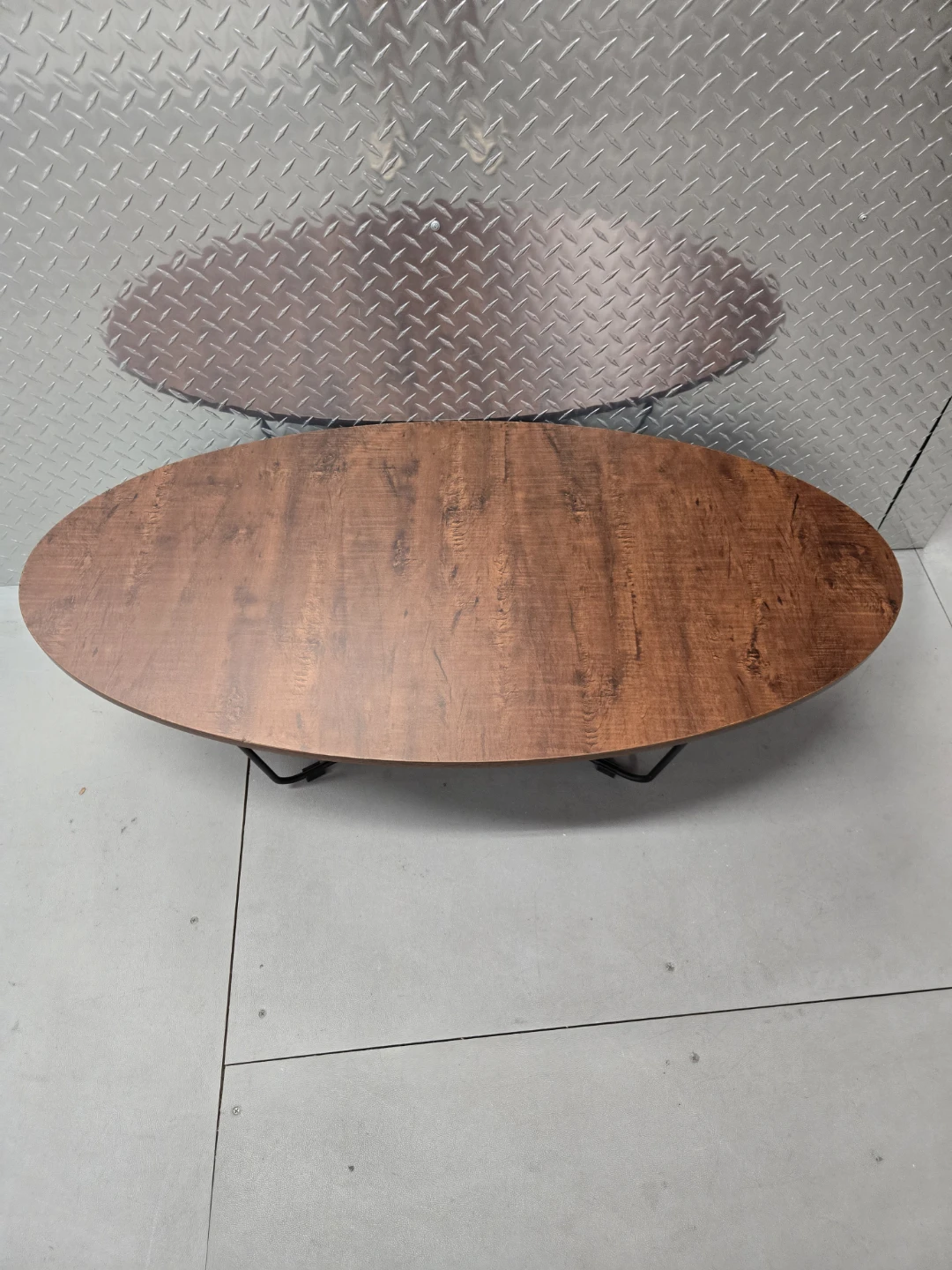 Mid Century Modern Oval Walnut Coffee Table - photo 4