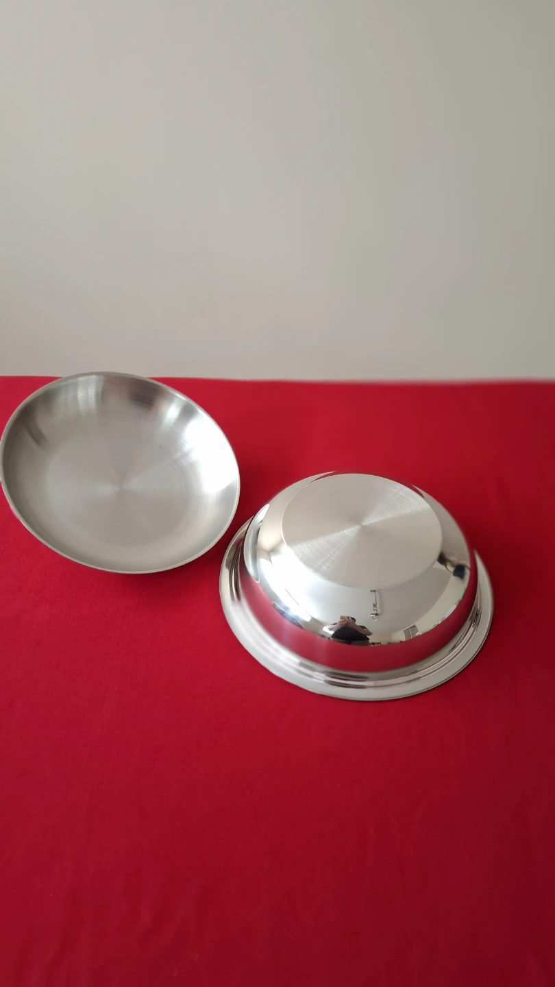 Round Stainless Steel Serving Bowl with Lid - photo 5