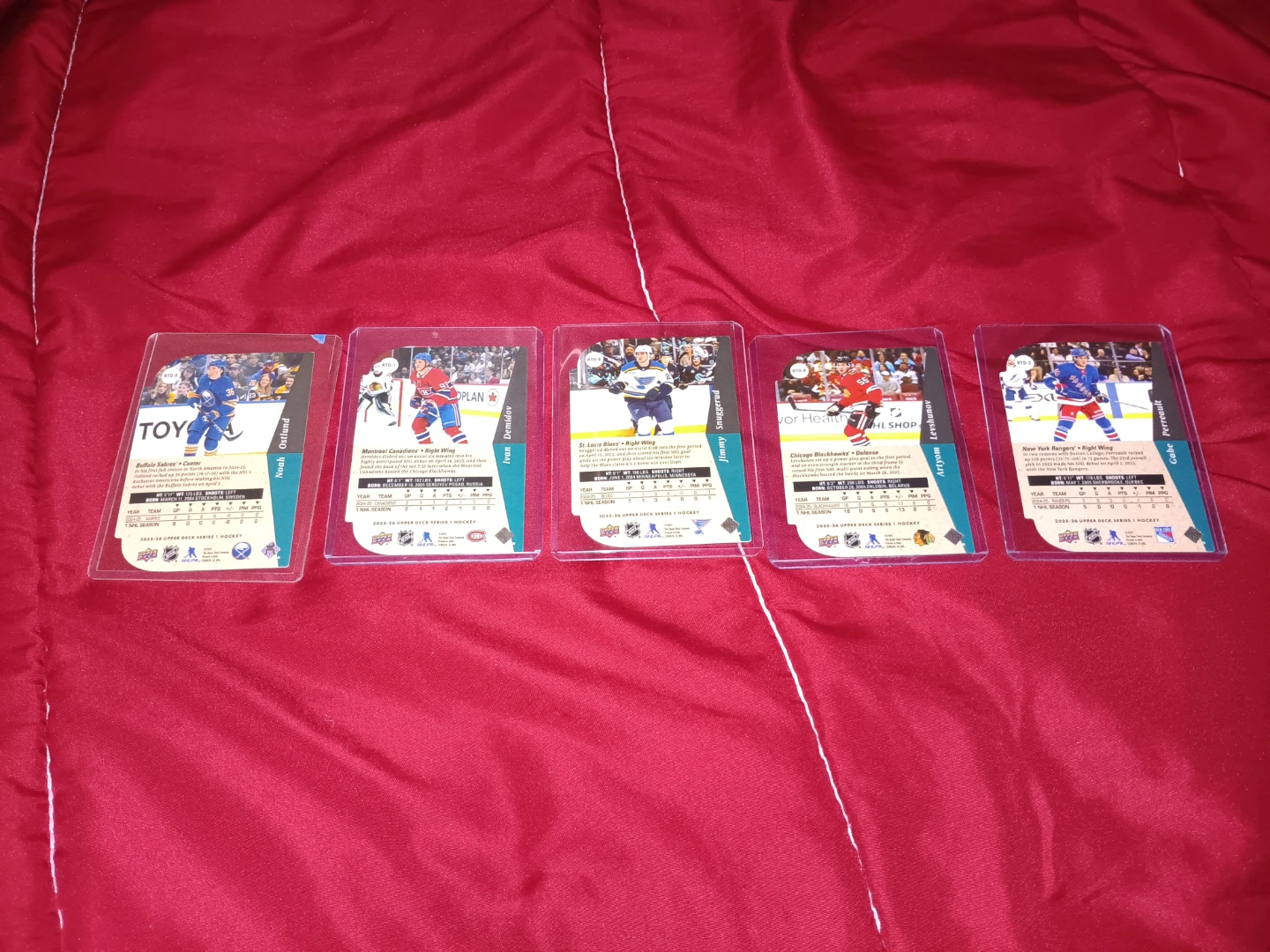 2023-24 Upper Deck Series 1 Rookie Hockey Card Set