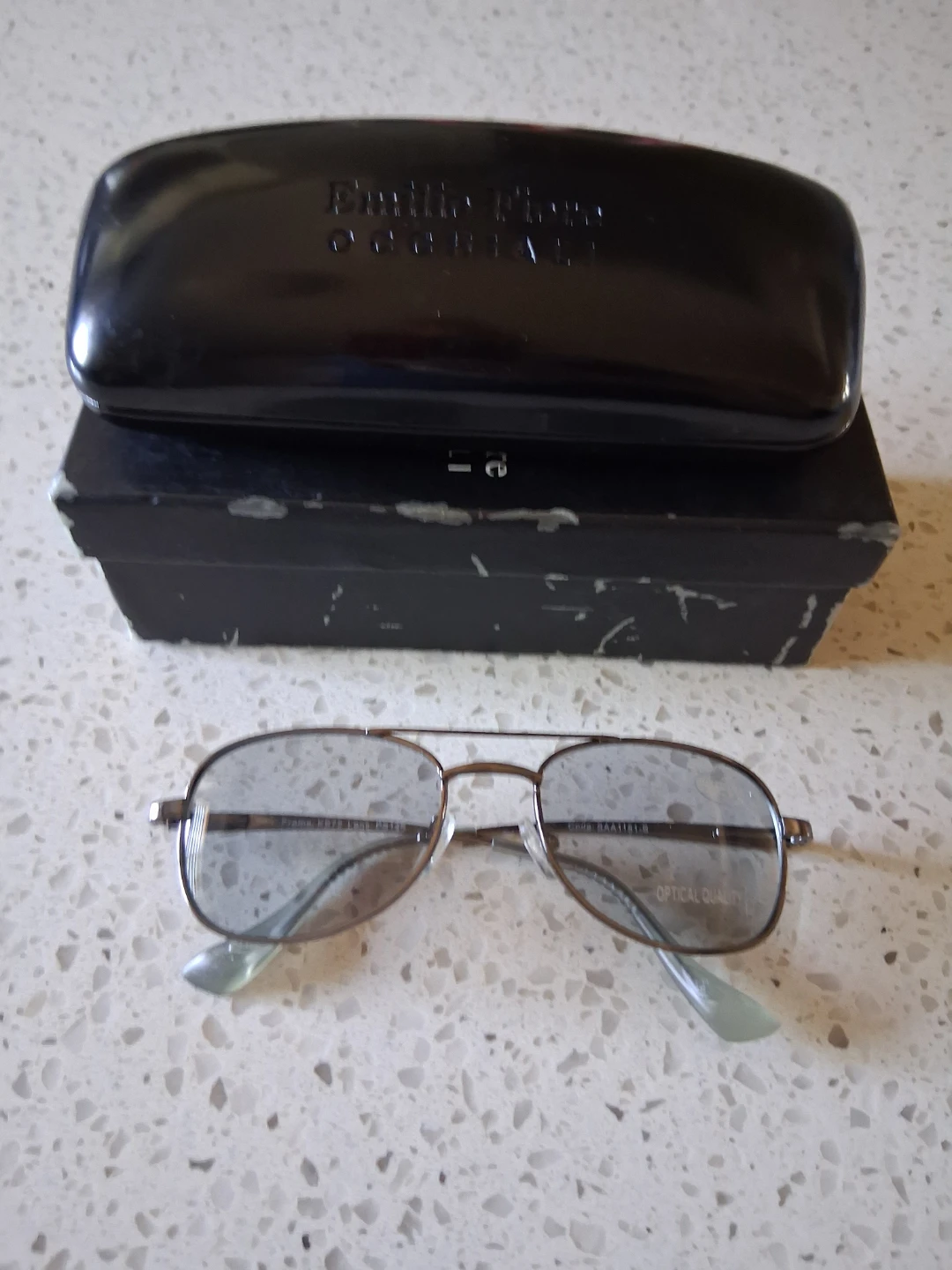 Emilio Ferrario sunglasses case and box