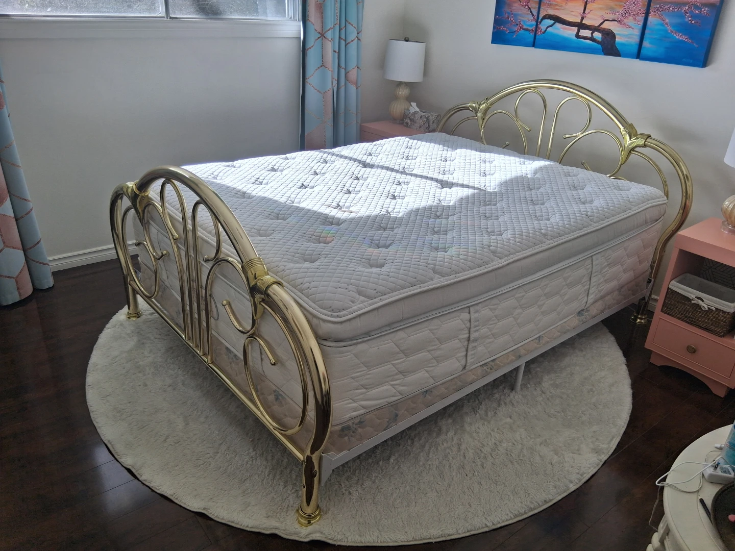 Gold Head and Footboard - Queen Size