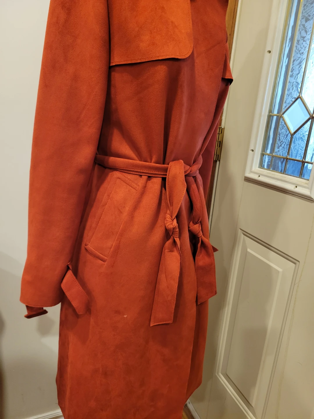 Forever 21 Burnt Orange Suede Trench Coat Size Med - photo 5
