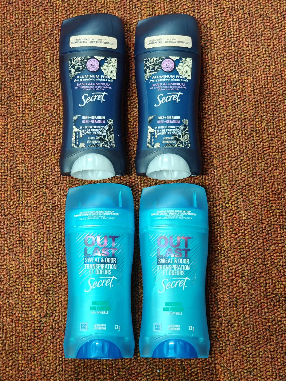 Secret Deodorants and Antiperspirants