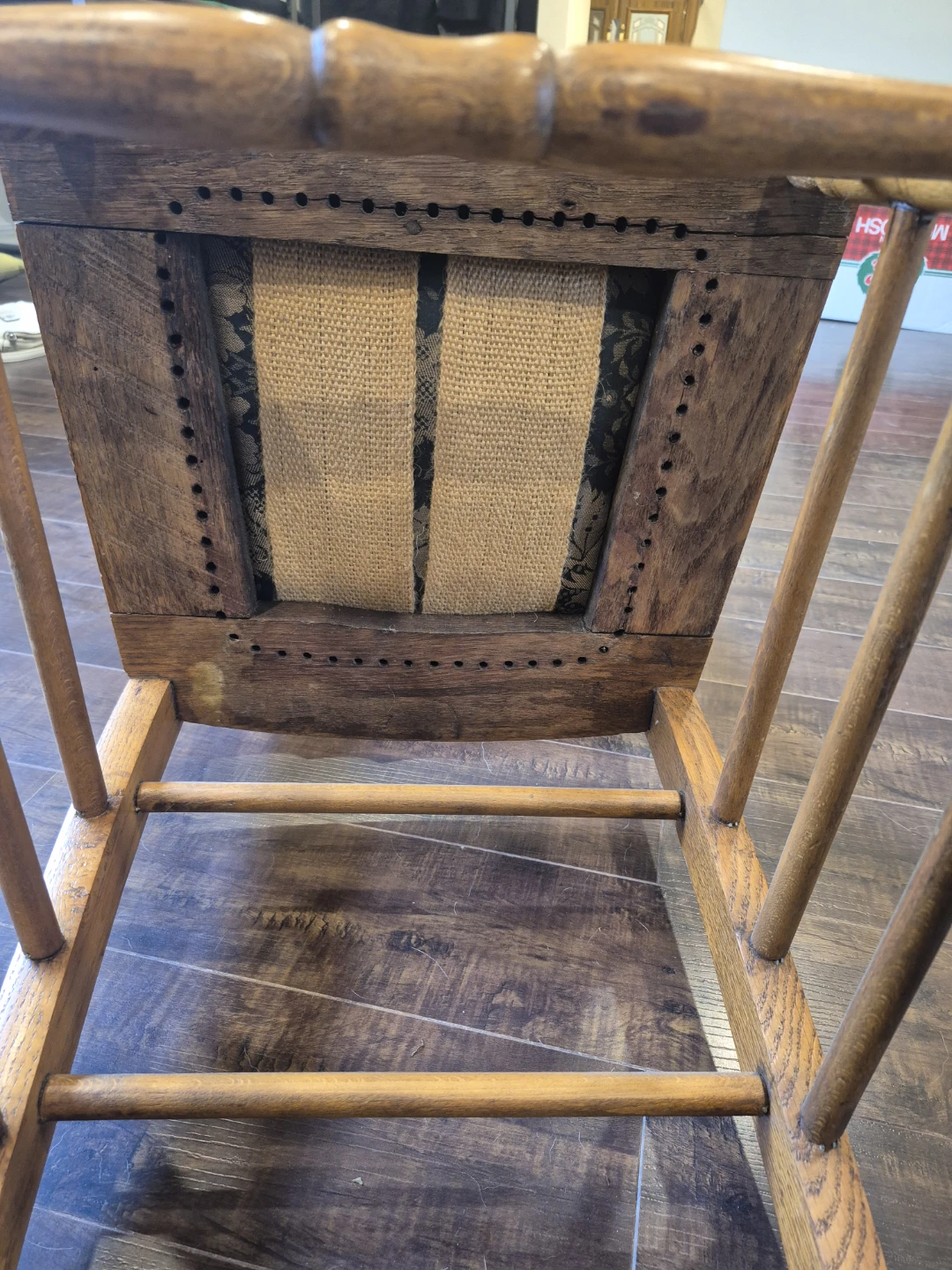 Vintage Oak American Patriot Pressback Chair - photo 5