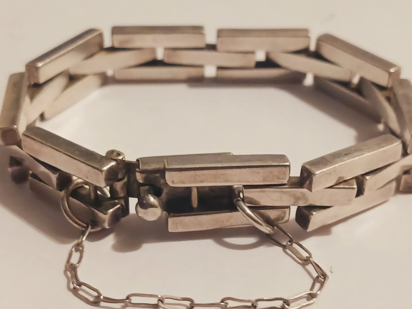 Taxco Mexico 925 Sterling Silver Solid Link Bracelet