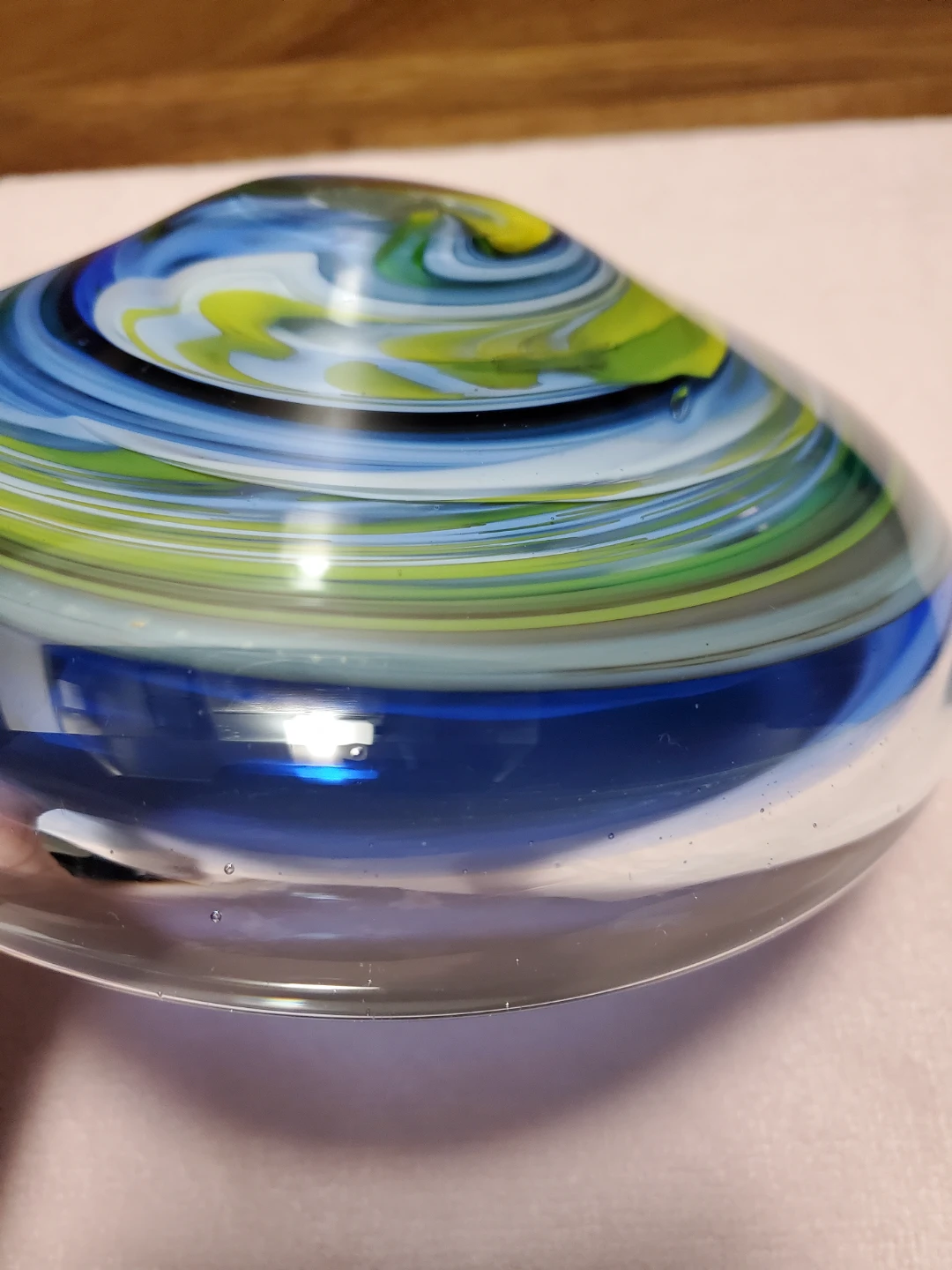 Artisan Swirl Glass Decorative Bowl - photo 5