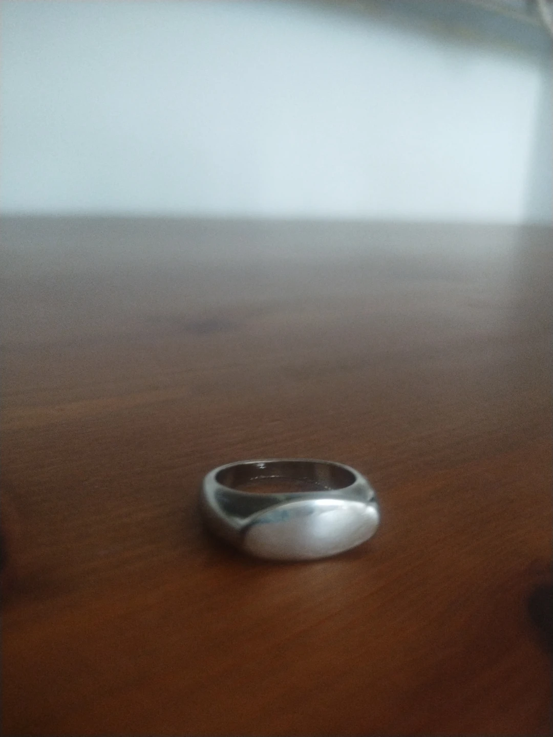 Silver-toned signet ring