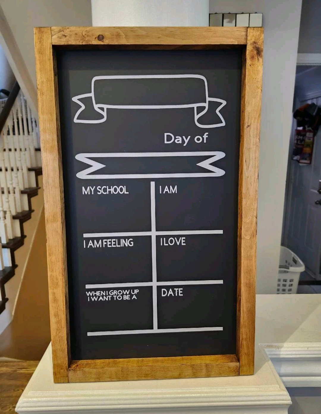 Kids School First Day Chalkboard Signs