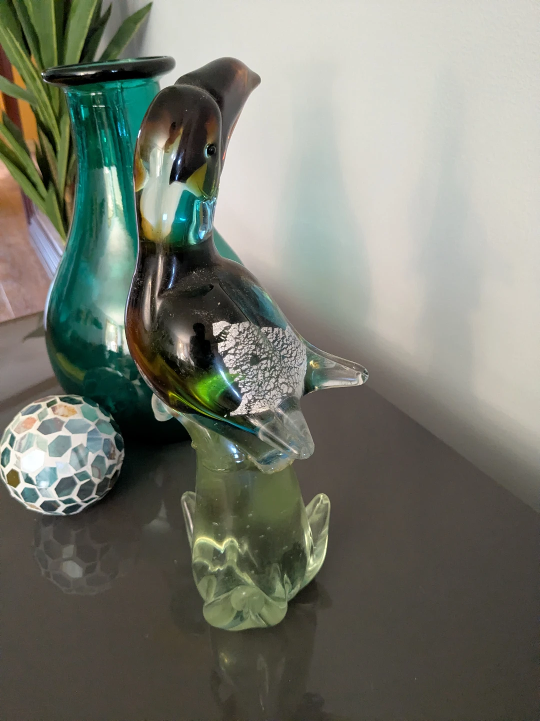 Murano-Style Hand-Blown Art Glass Toucan Figurine, Multicolor - photo 3