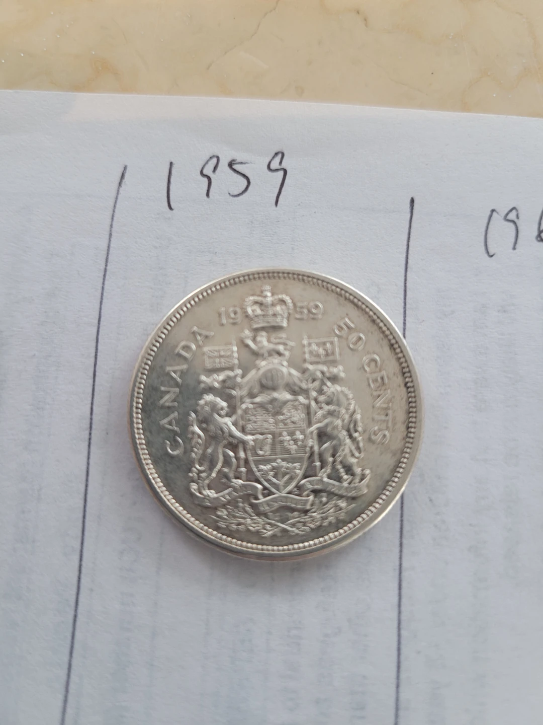 1959 Canada 50 Cents Coin