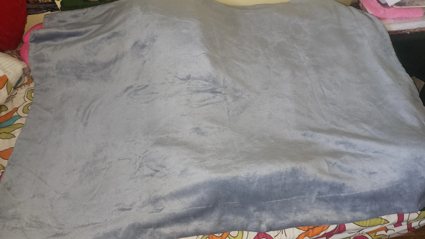 Grey Faux Shearling Fleece Throw Blanket - photo 2