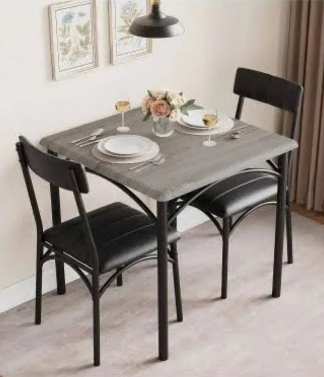 3-Piece Dining Table and Chair Set - photo 3