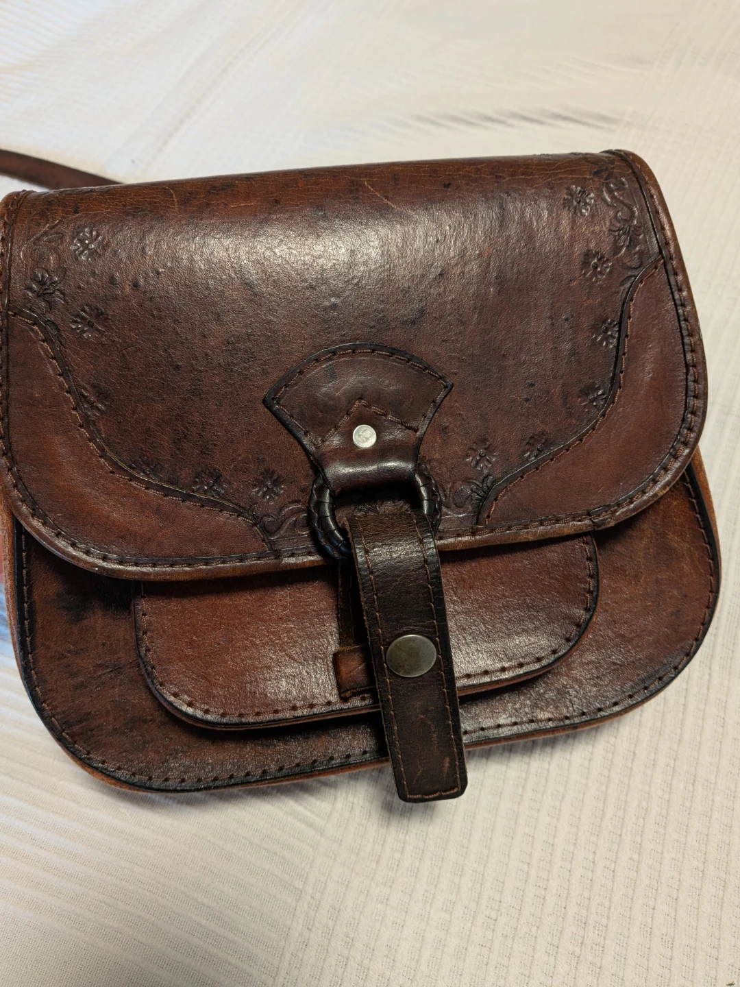 Vintage Leather Crossbody Bag🏈