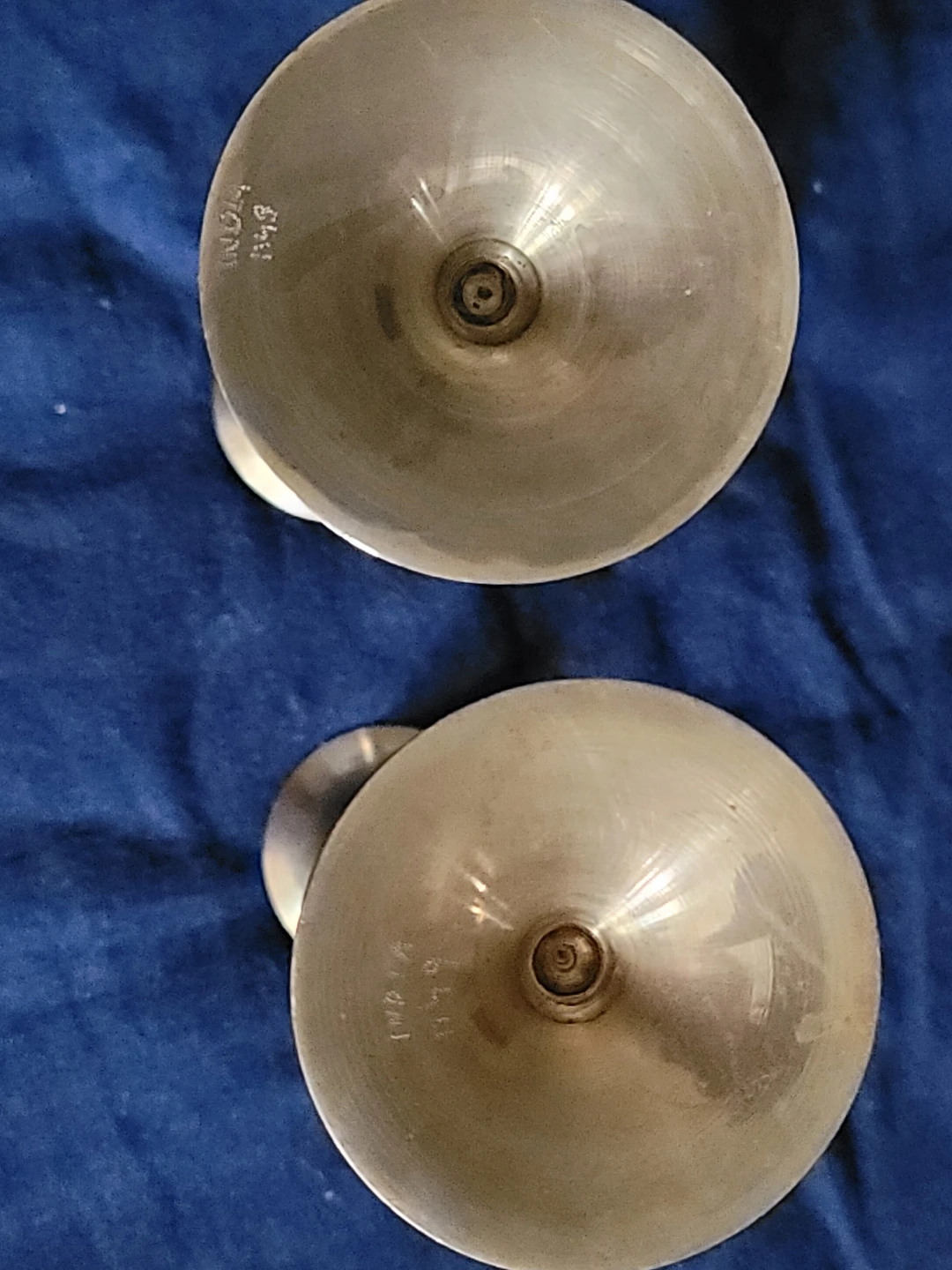 Set of Two Etched Brass Bud Vases - photo 2