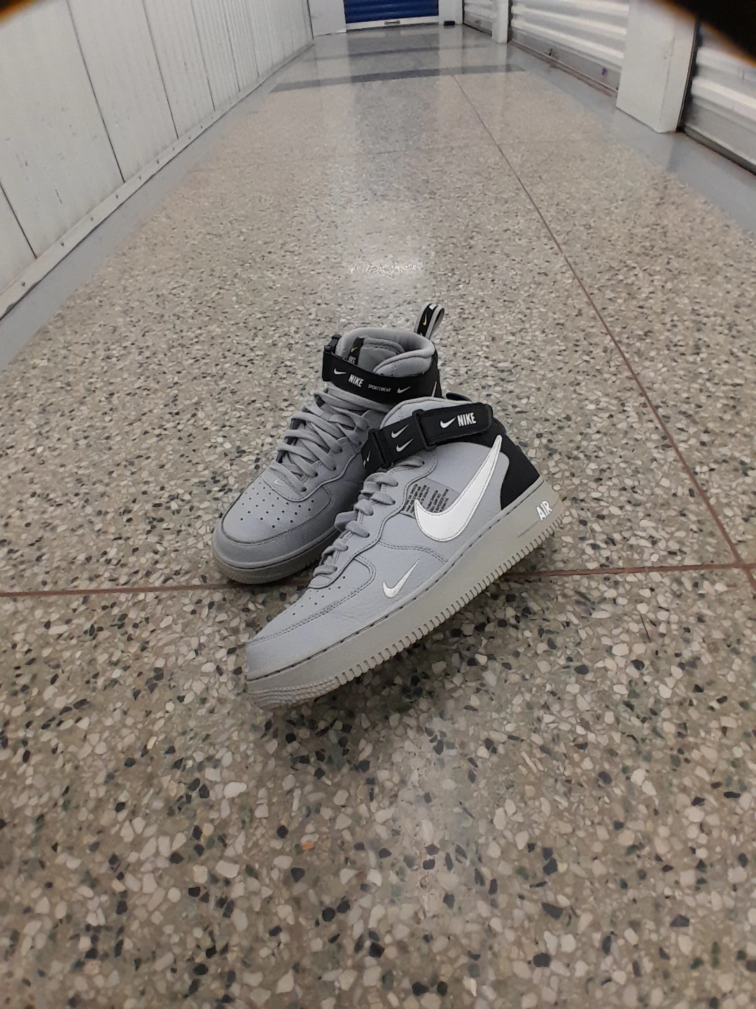 Nike Air Force 1 Mid Grey Sneakers Men's Size  9.5 - photo 4
