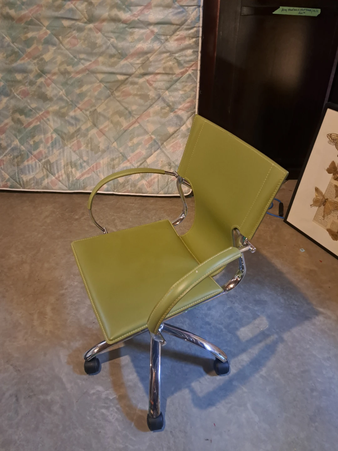 Green office chair