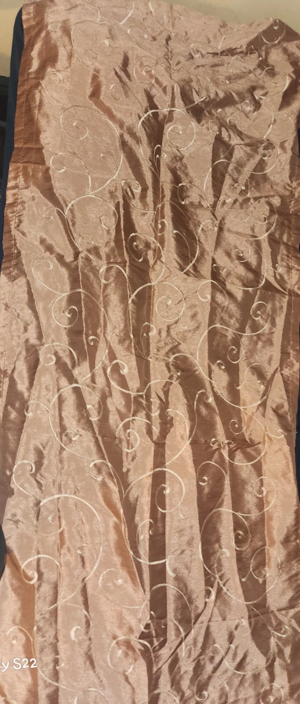 Set of 4  Bronze Scroll Pattern Curtains - photo 4