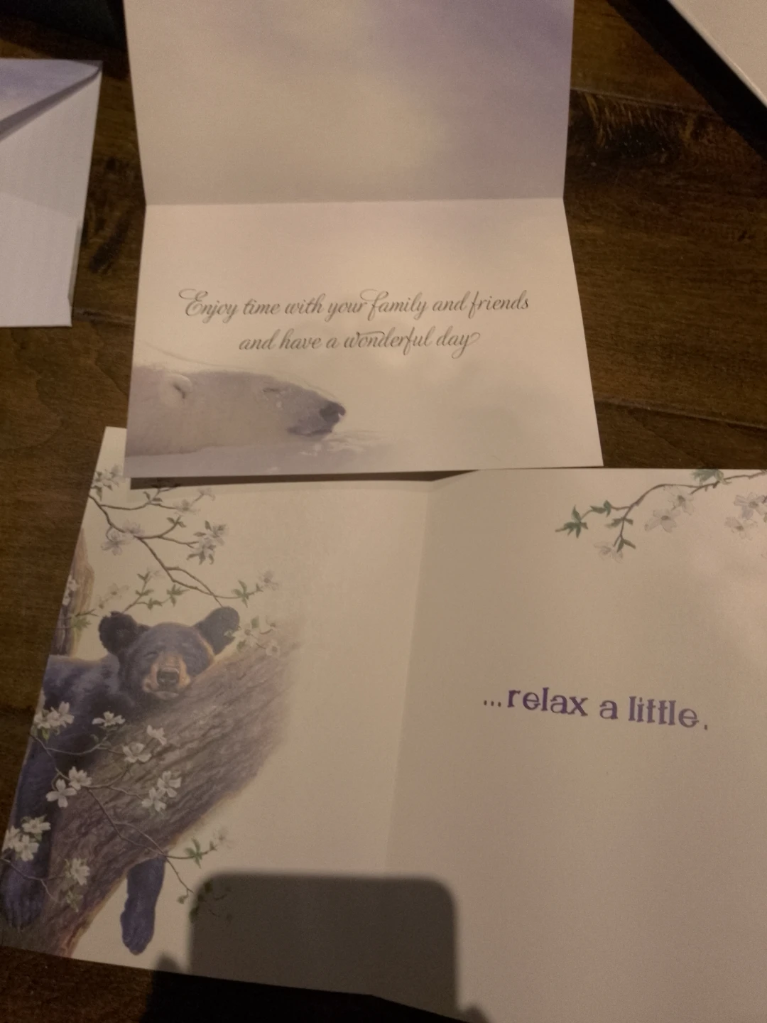 2 Bear-Themed Relax Birthday Greeting Cards 🏈 - photo 2