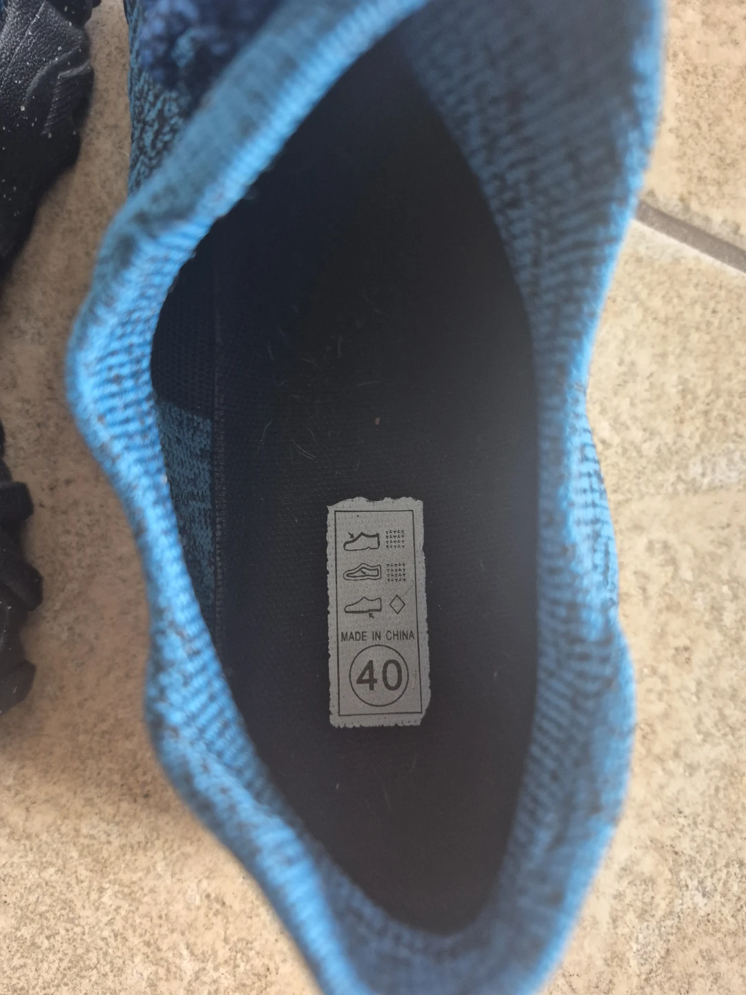 Blue and black knit sneakers Men Shoes - photo 3