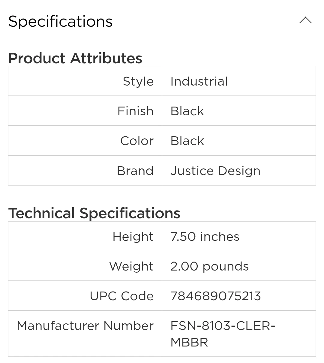 Justice Evolv Arcwell 1-Lt Pendant, Clear Glass/Black/Brass - photo 2