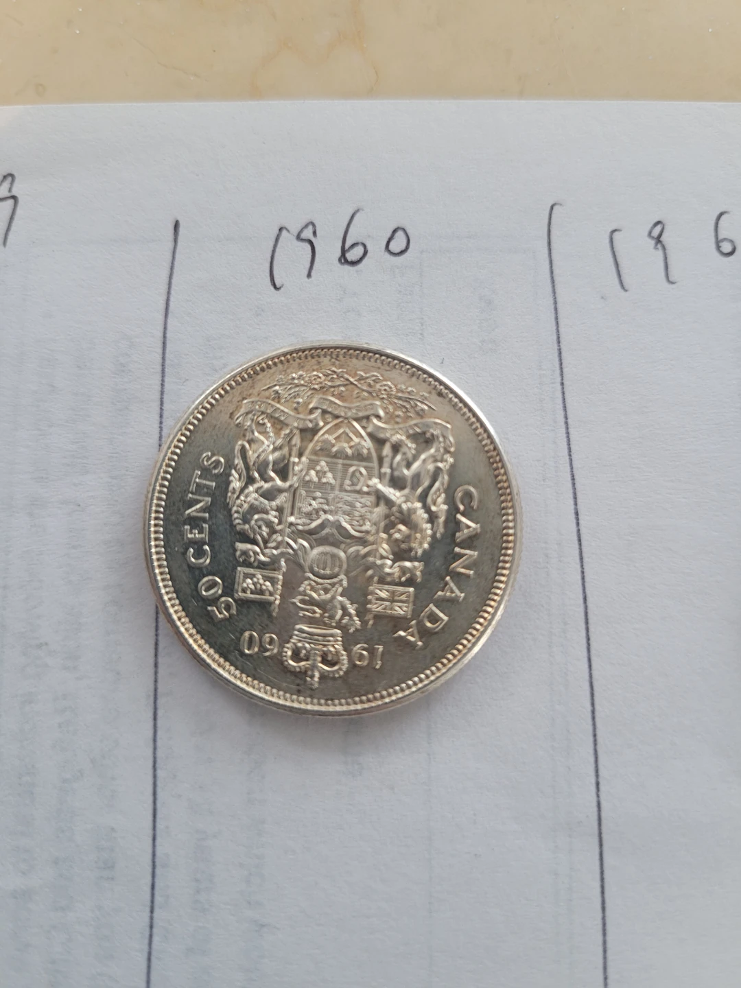 1960 Canada 50 Cents Coin