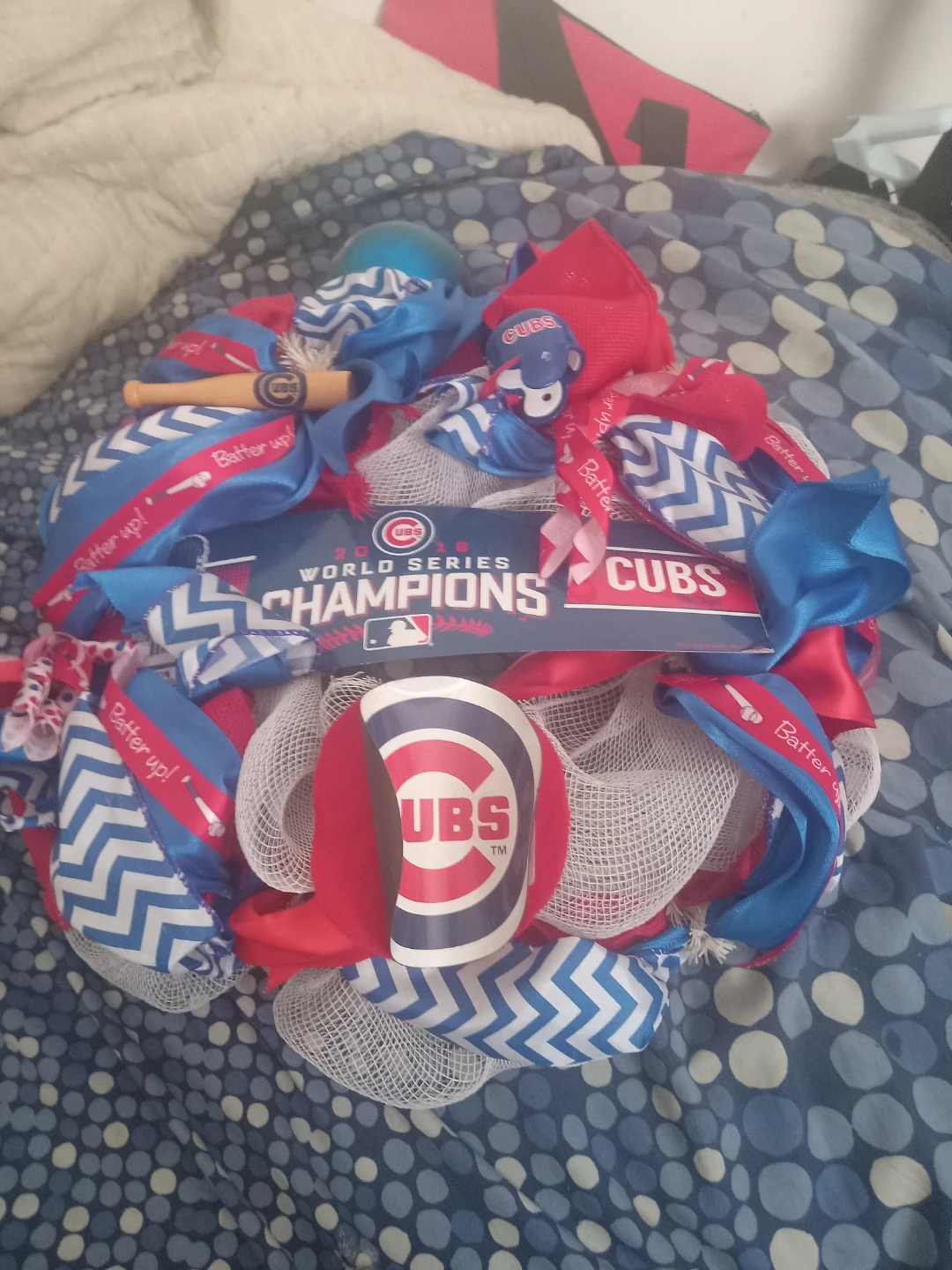 Chicago Cubs World Series Champions 2016 Wreath