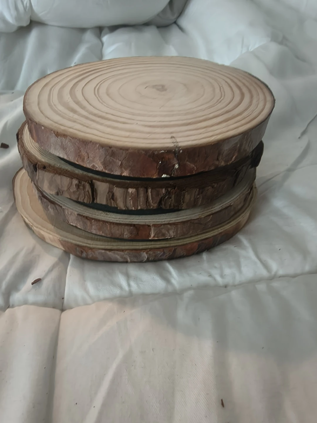 natural wood slice coasters