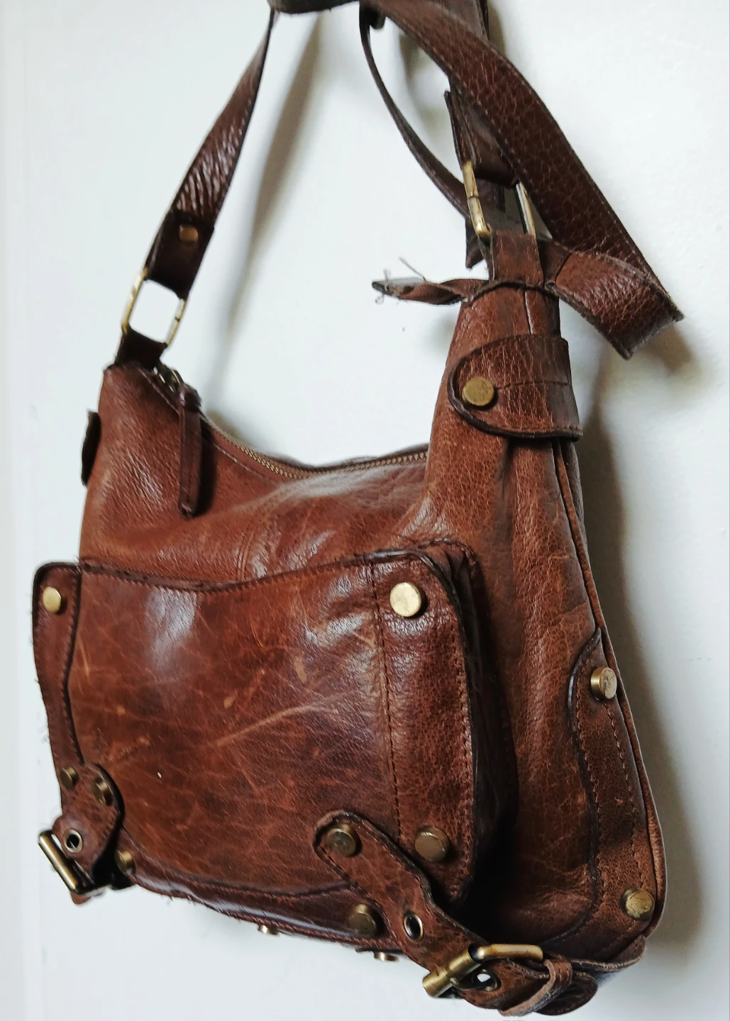 Brown Real Leather Shoulder Bag - photo 2