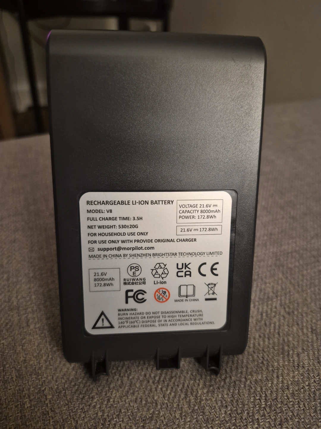 Morpilot V8/SV10 Lithium-ion Battery Replacement - photo 4
