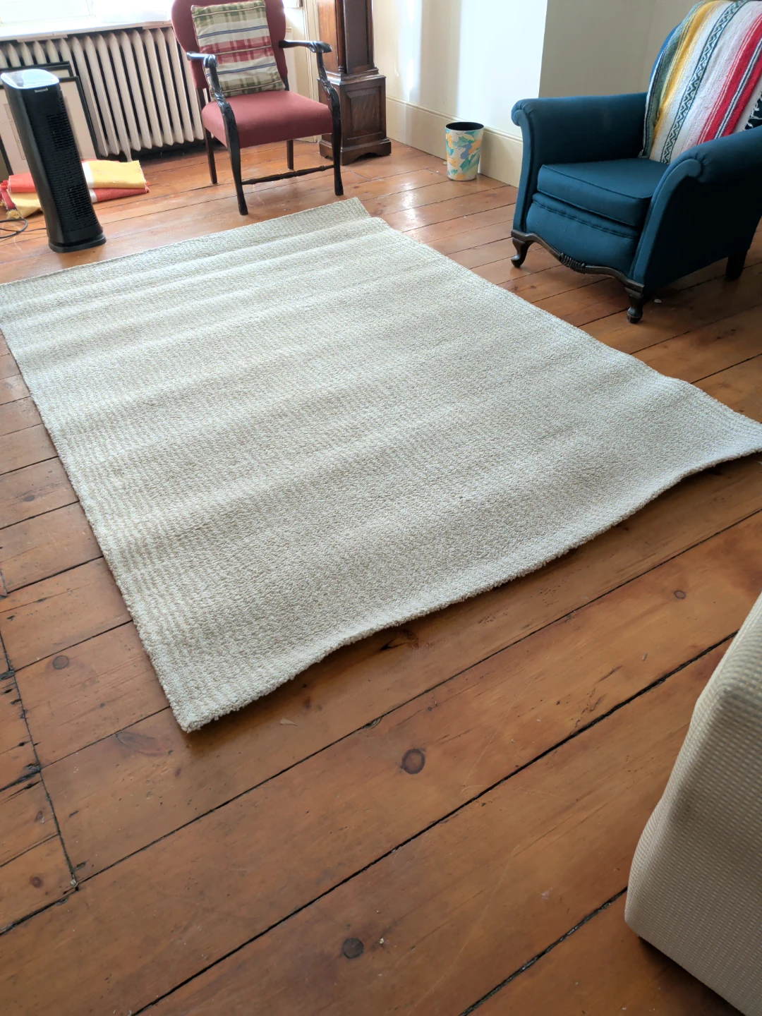 Cream area rug