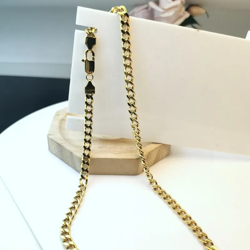 Gold Tone Chain Stainless Steel Necklace