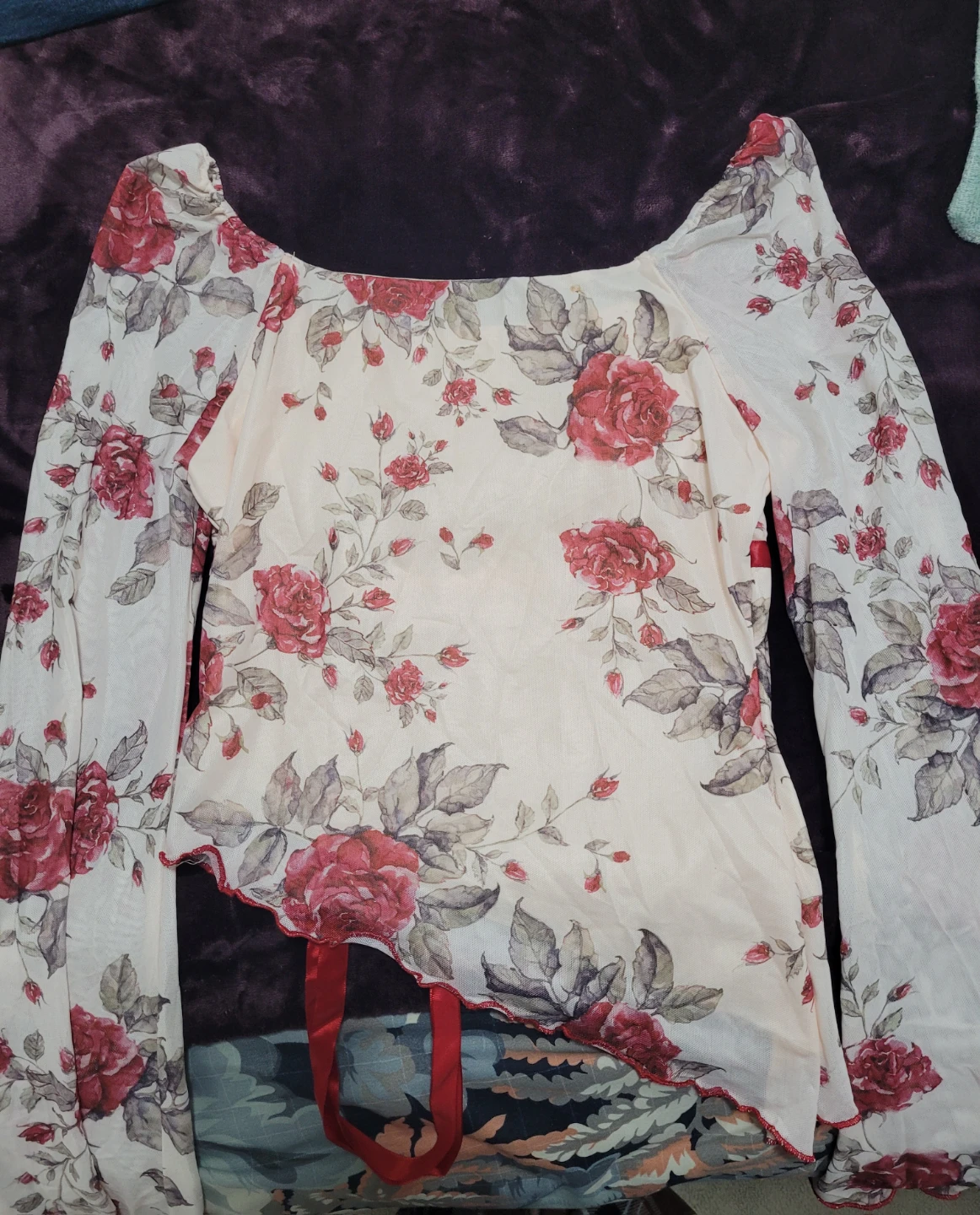 Women's Floral Print Long Sleeve Top - photo 2