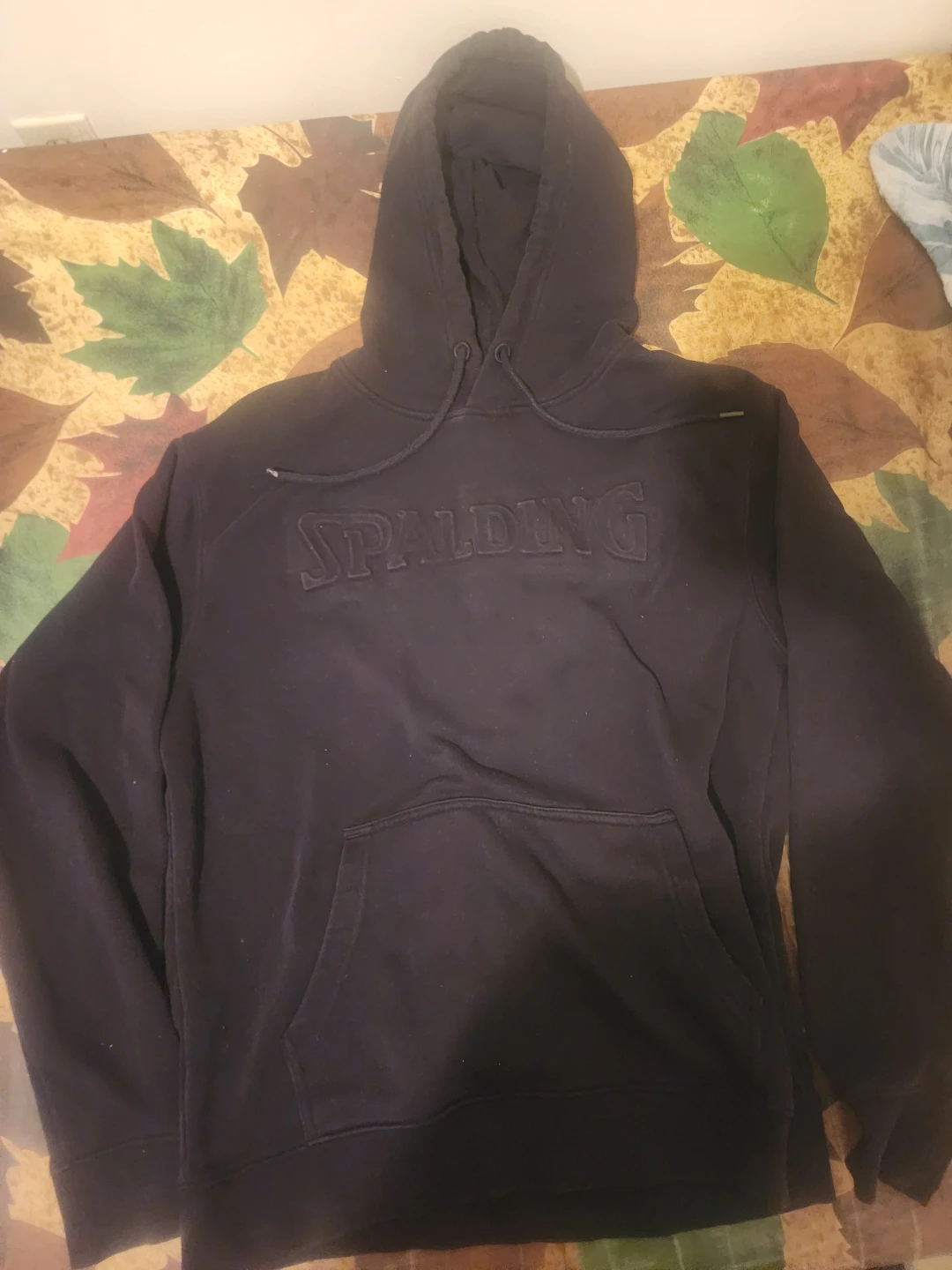 Spalding Black Hoodie Medium