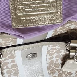 Authentic Coach Signature Canvas Medium Satchel Bag - Gold/Beige - photo 2