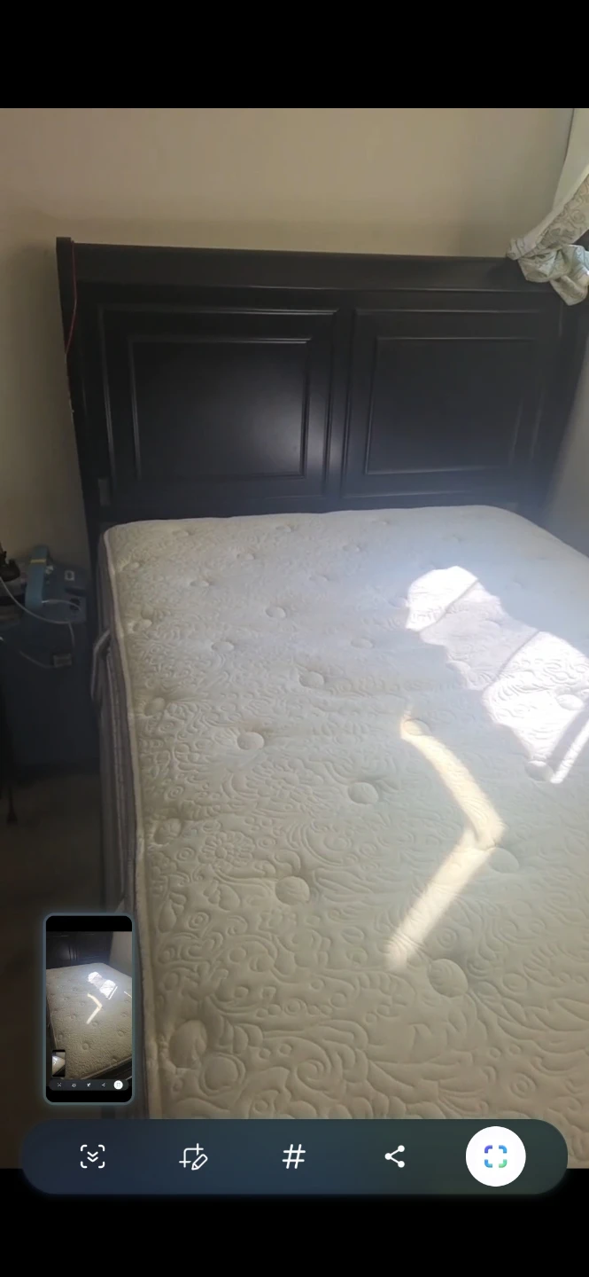 Queen size bed frame with mattress - photo 4