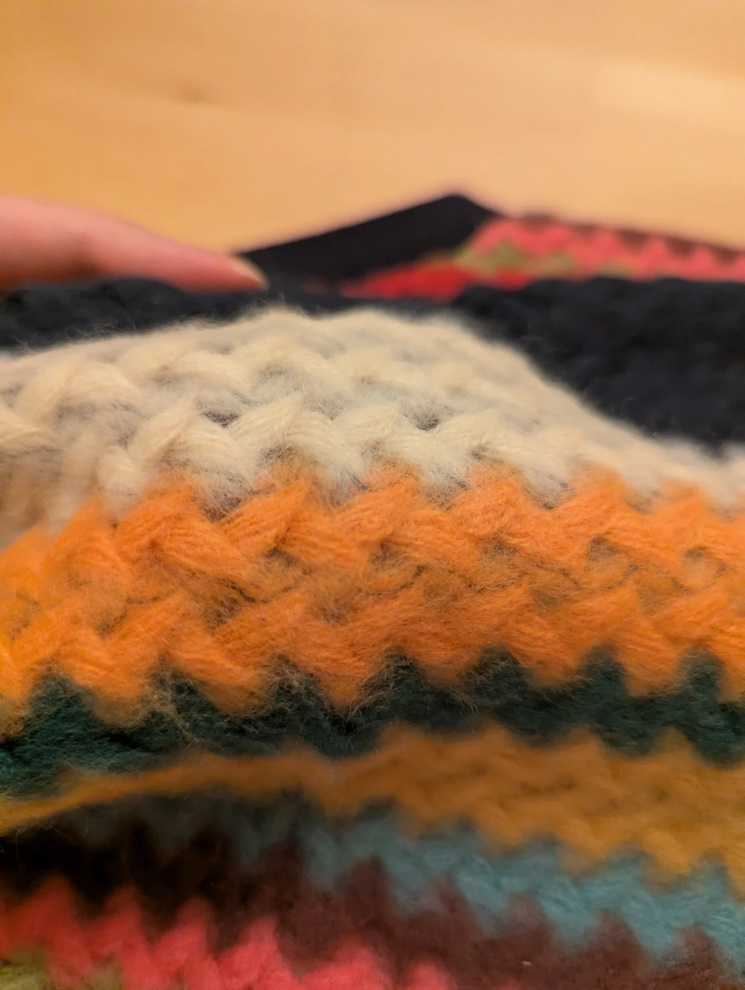 Colourful Knit Sweater with Yarn Detail - photo 2