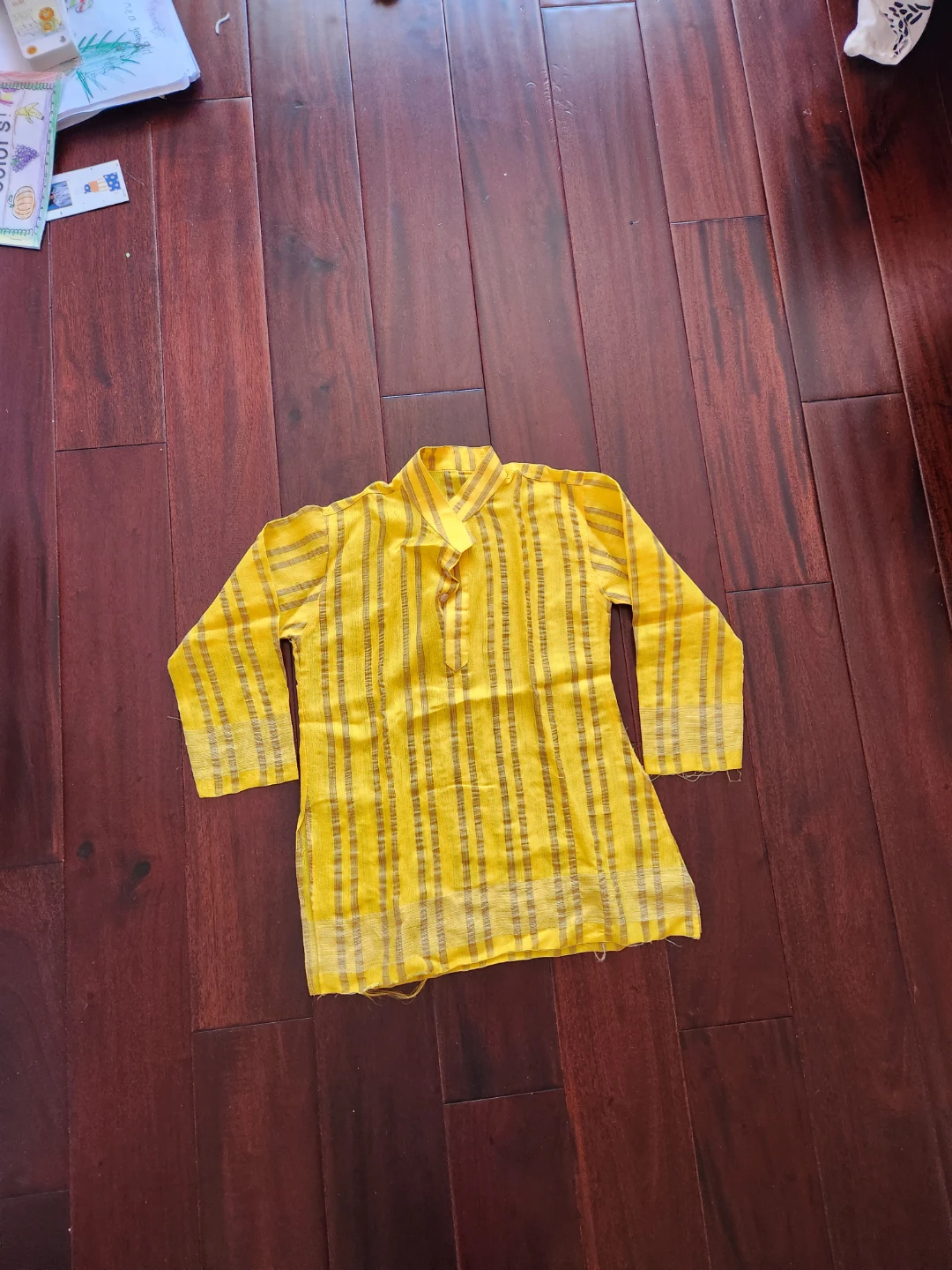 Yellow Striped Traditional Kurta - photo 3