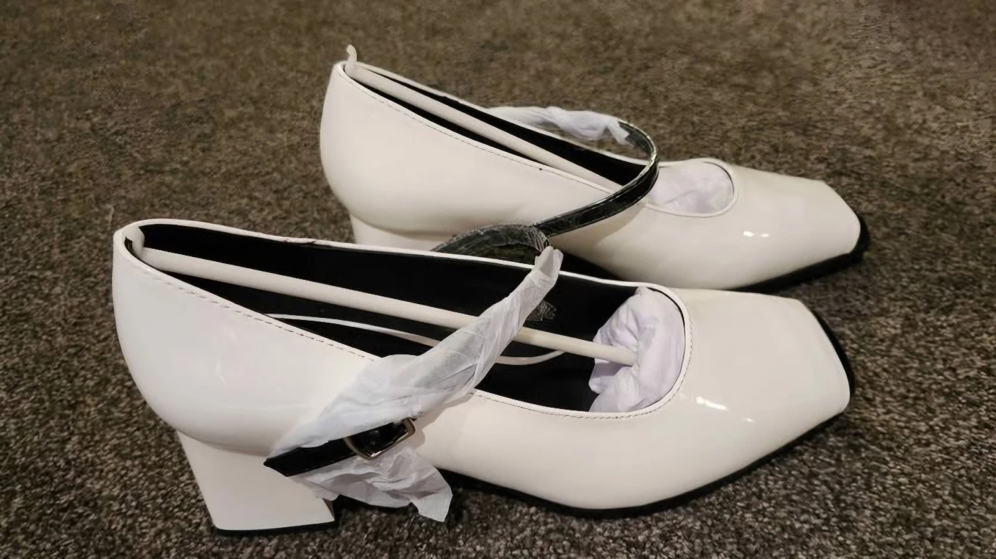 New white block heel Mary Janes 🏈 - photo 4