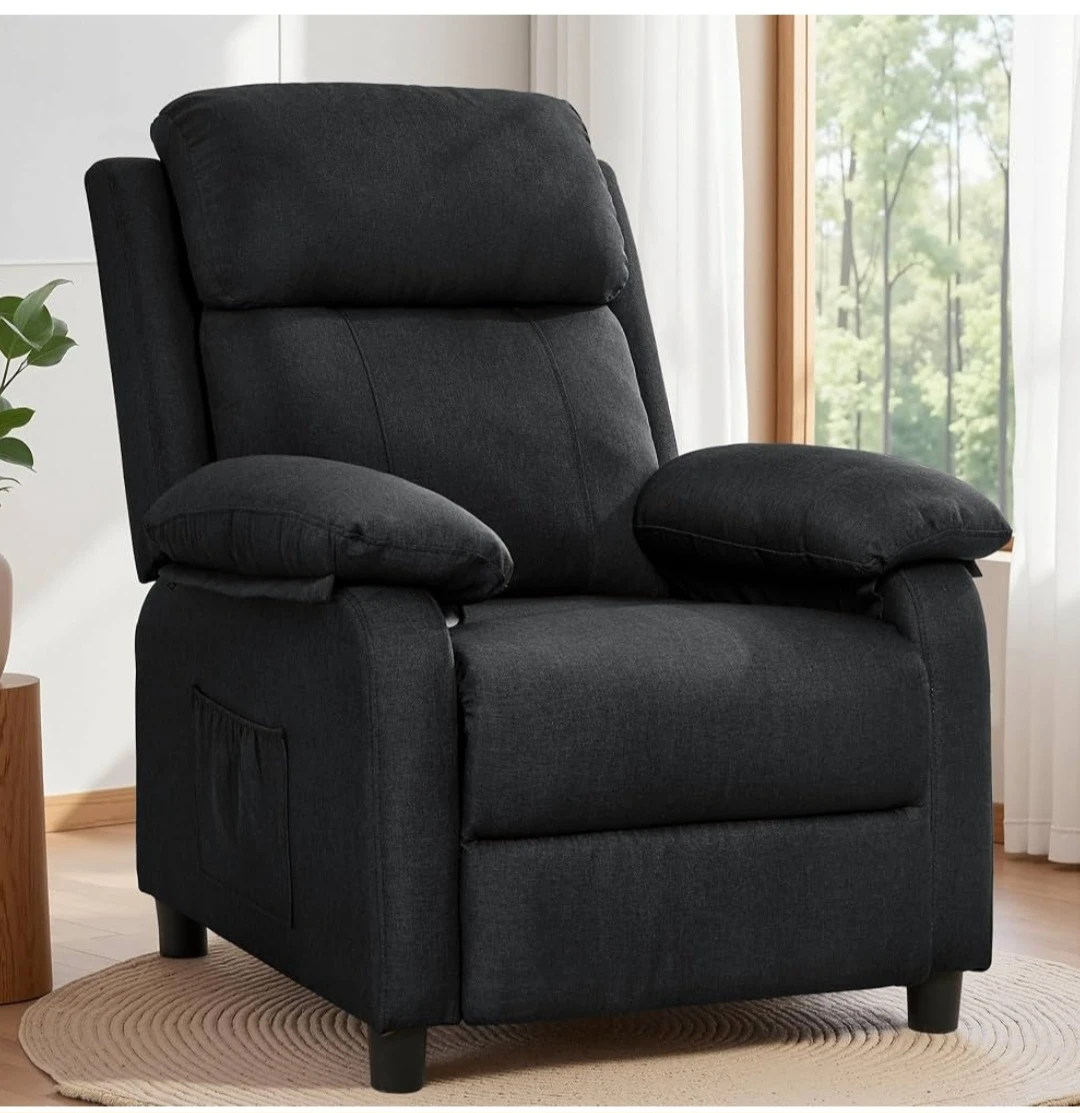 Korser Black Recliner Chair