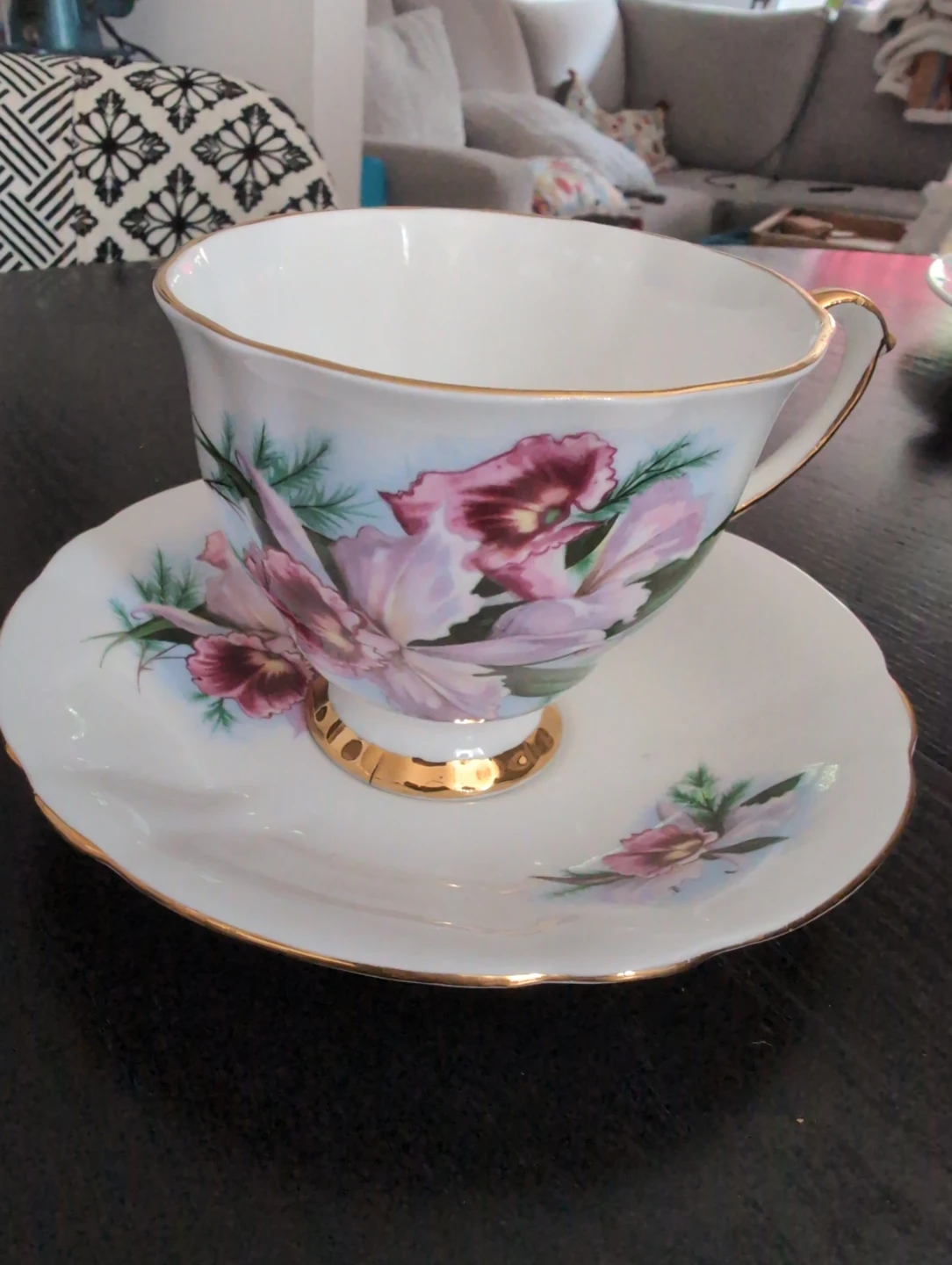 Windsor Bone China Cup & Saucer  Floral Design