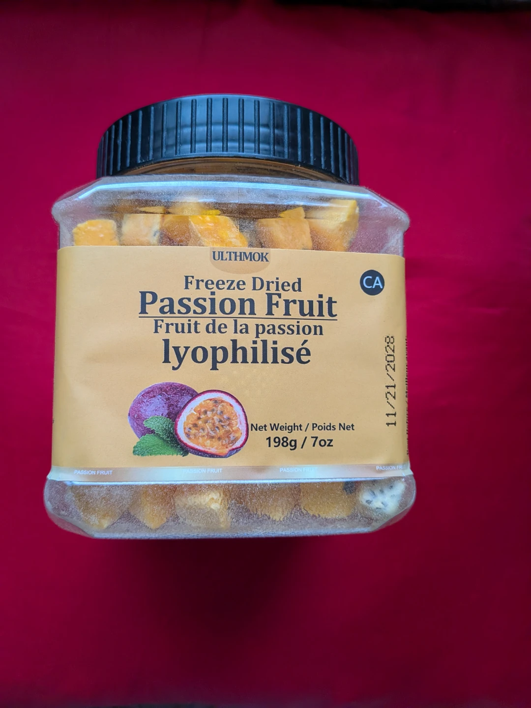 ULTHMOK Freeze Dried Passion Fruit 198g