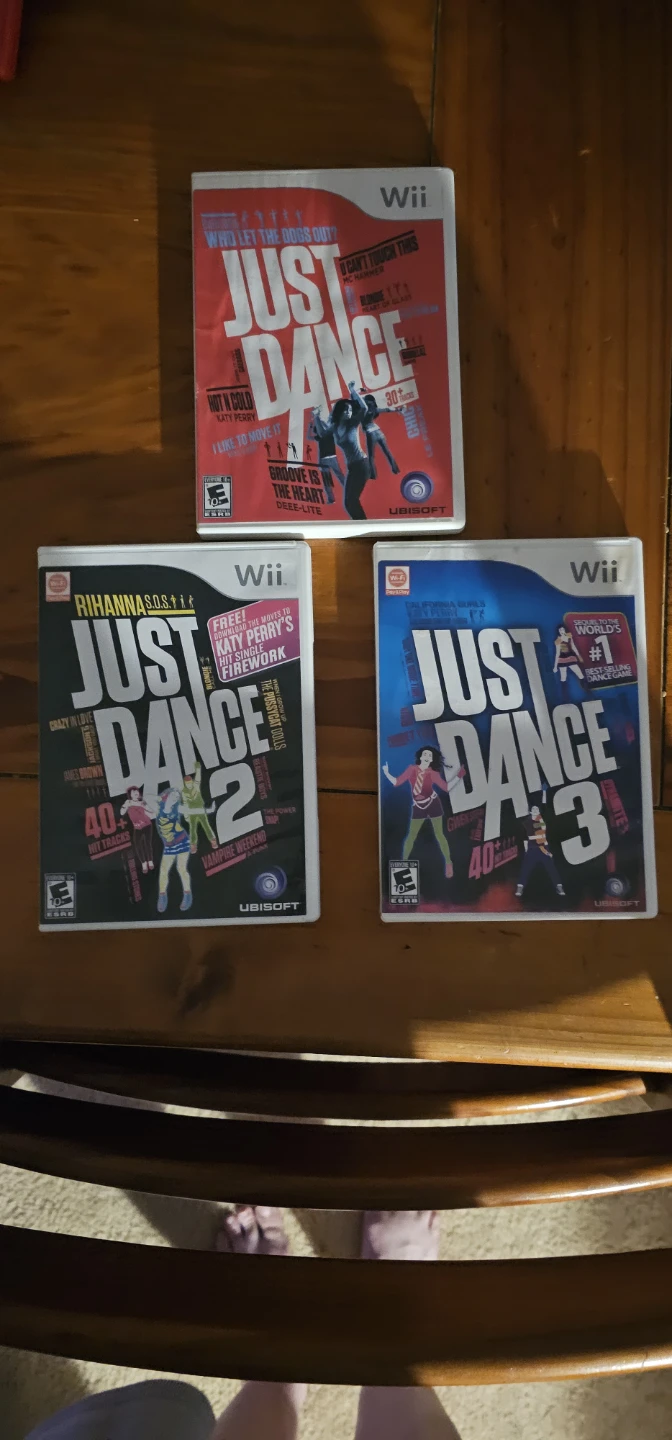 Just Dance Wii Game Collection (1, 2, and 3)