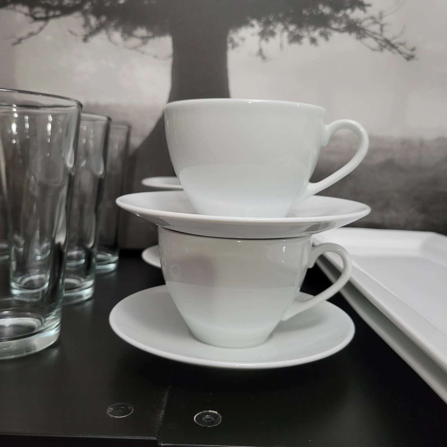 White Square Dinnerware and Glassware Set - photo 5