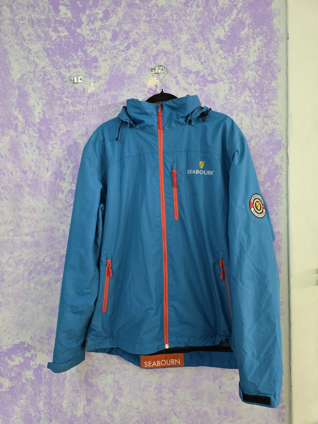 Seabourn Blue Hooded Windbreaker Jacket