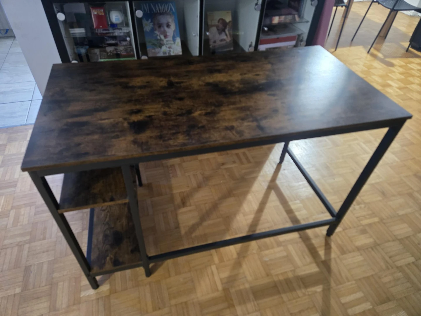 Industrial Style Writing Desk with Shelves - photo 2