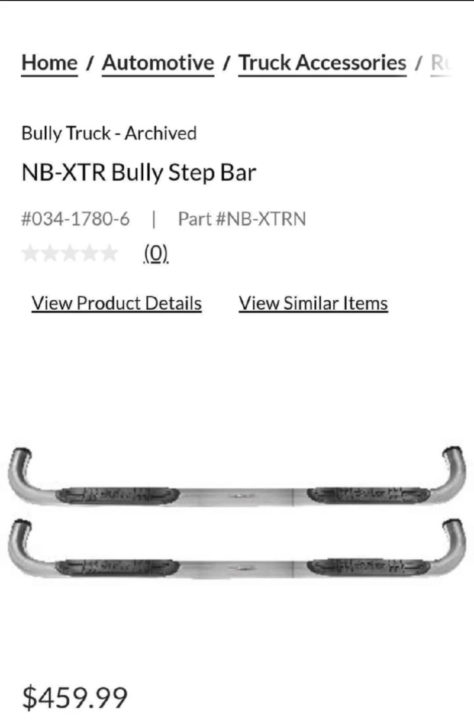 Brand New NB-XTR Bully Step Bar