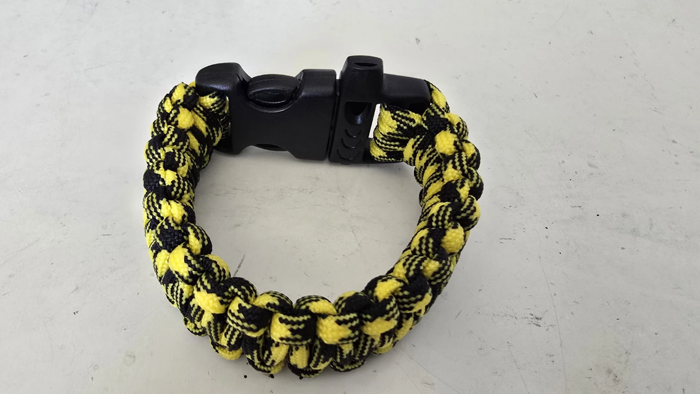 Yellow and black paracord survival bracelet - photo 2
