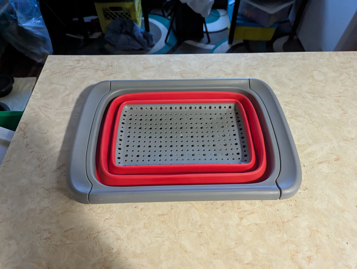 Anaeat Gray Collapsible Colander 6qt.