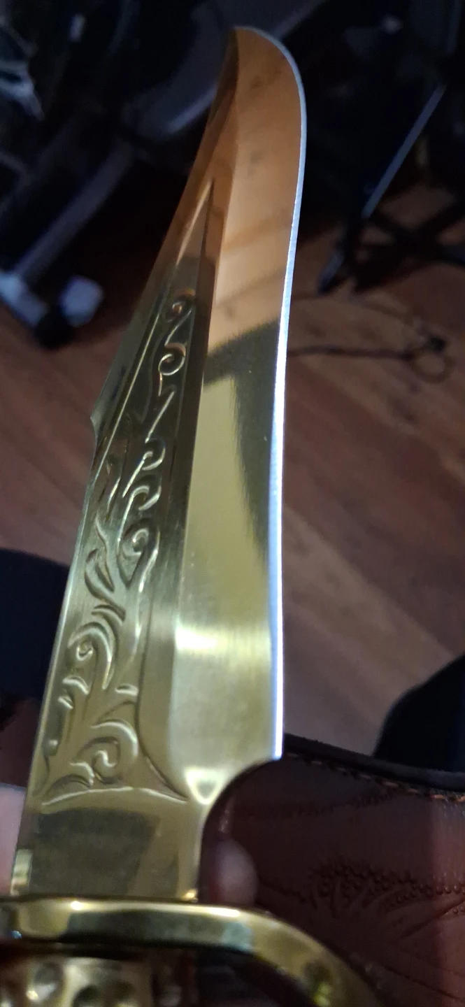 Golden Hunting Knife & Sheath - photo 2
